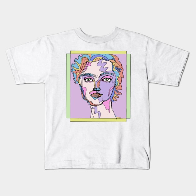 Pastel Timothee Chalamet Kids T-Shirt by bailezell